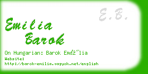 emilia barok business card
